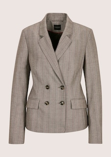 Zweireihiger Blazer mit dezenten Streifen thumbnail 6