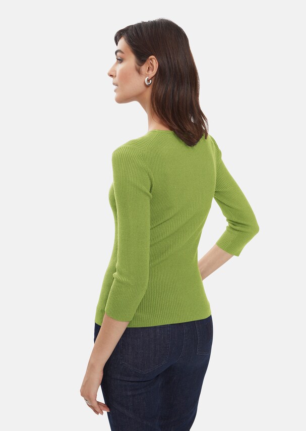Ribbed jumper with 3/4 sleeves 2