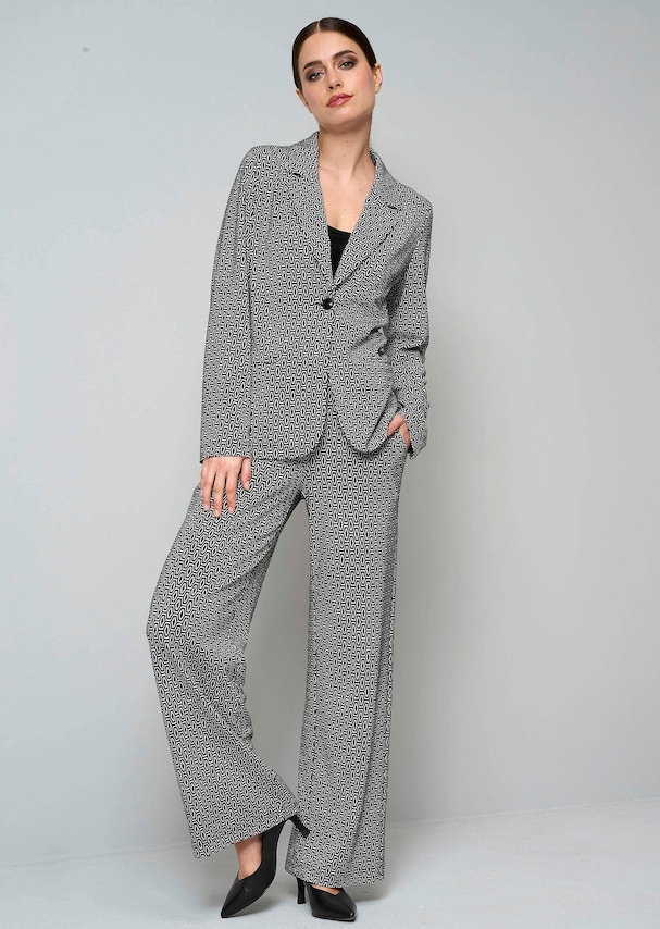 Blazer mit grafischem Print 3