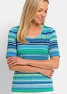 T-shirt en viscose avec rayures thumbnail 4