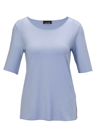 bleu clair T-shirt avec liseré décoratif