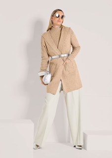 Lange Strickjacke mit Kapuze thumbnail 4