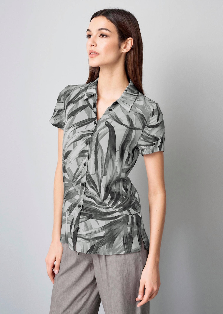 Bluse mit grafischem Druck