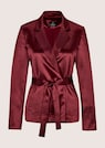 Blazer chic en satin avec lien à nouer thumbnail 6