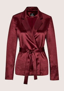 Blazer chic en satin avec lien à nouer thumbnail 6