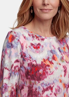 T-shirt manches longues à la surface douce et moelleuse, motif aquarelle thumbnail 5