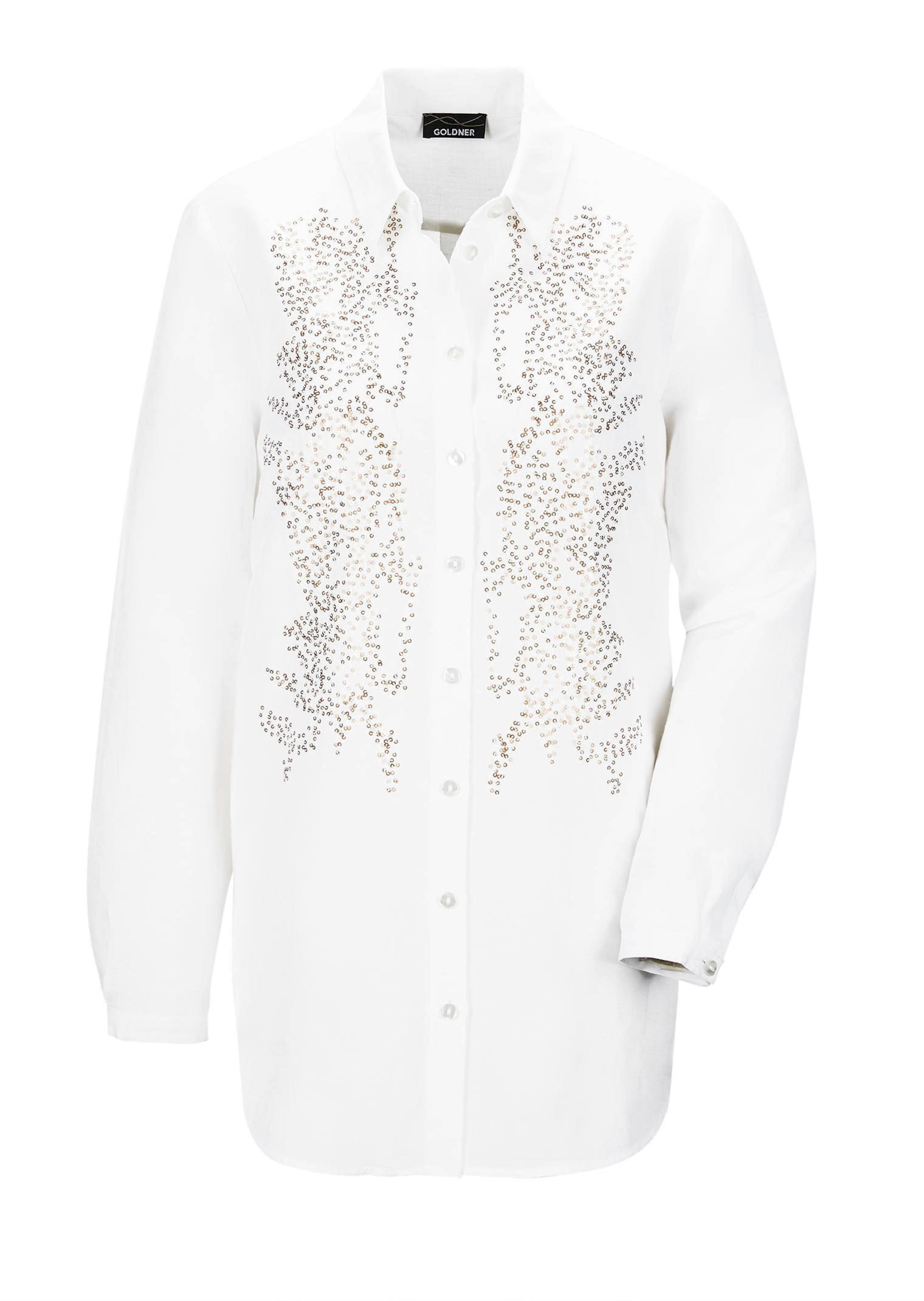 Hemdbluse mit Paillettenstickerei