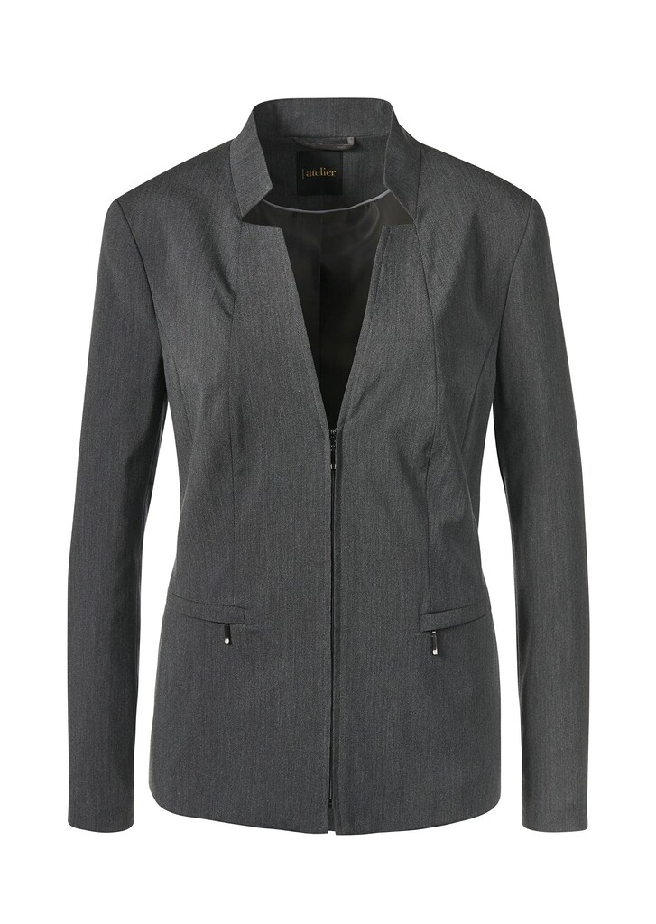Blazer mit umgekehrten Reverskragen