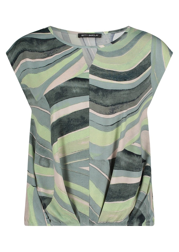 Comfortabel shirt met plooien onderlangs
