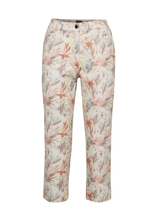 blanc / à motifs Pantalon imprimé à motifs floraux