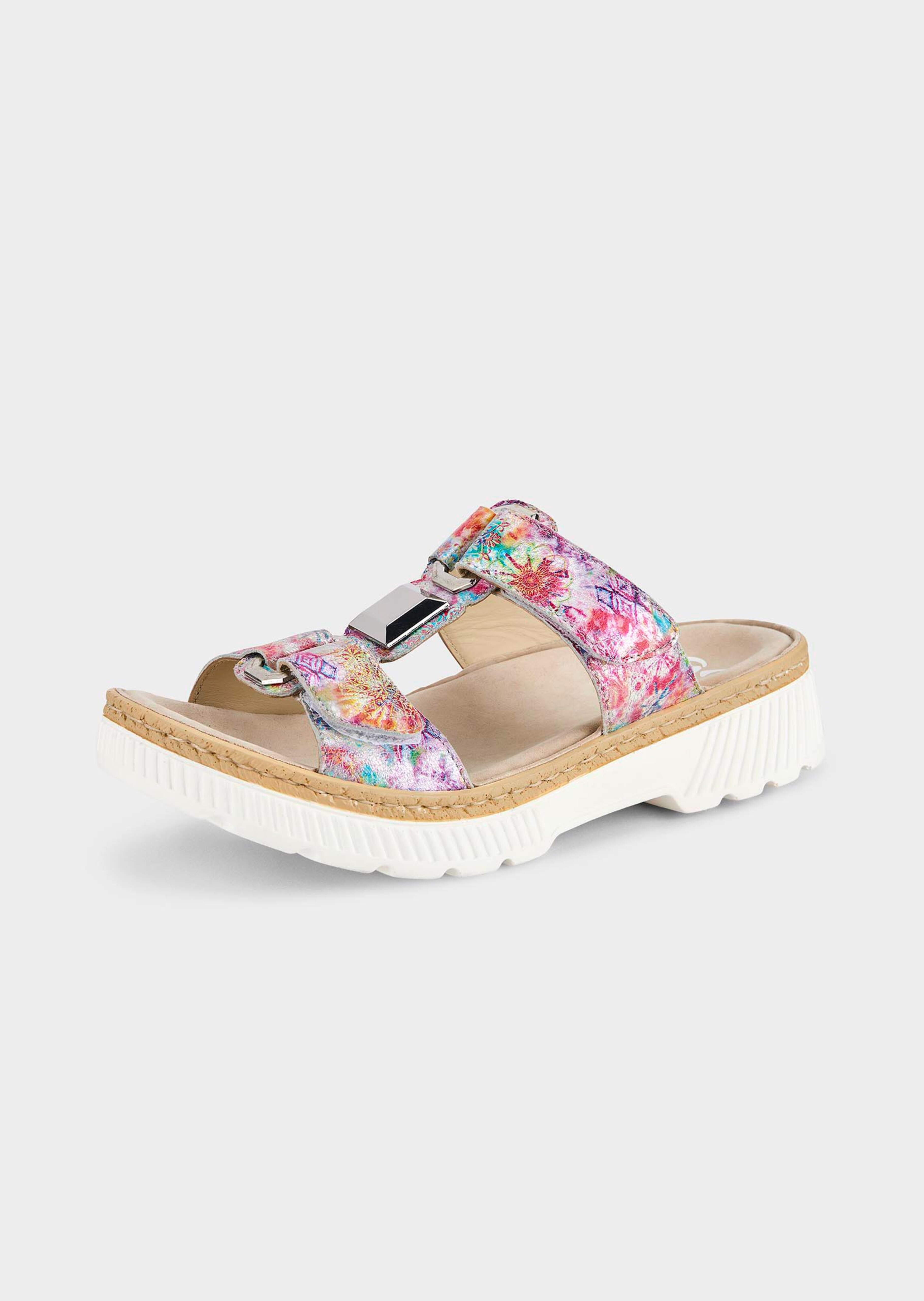 Feminine Pantoletten mit Klettverschlussriemen