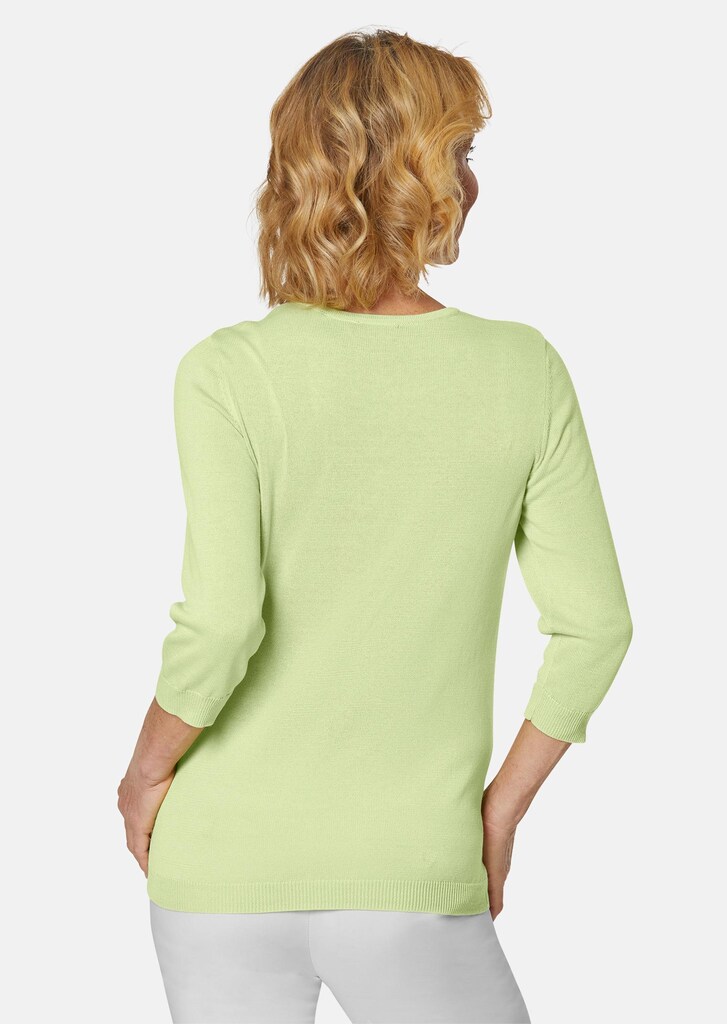 Zomerse, tricot pullover met ajourpatroon