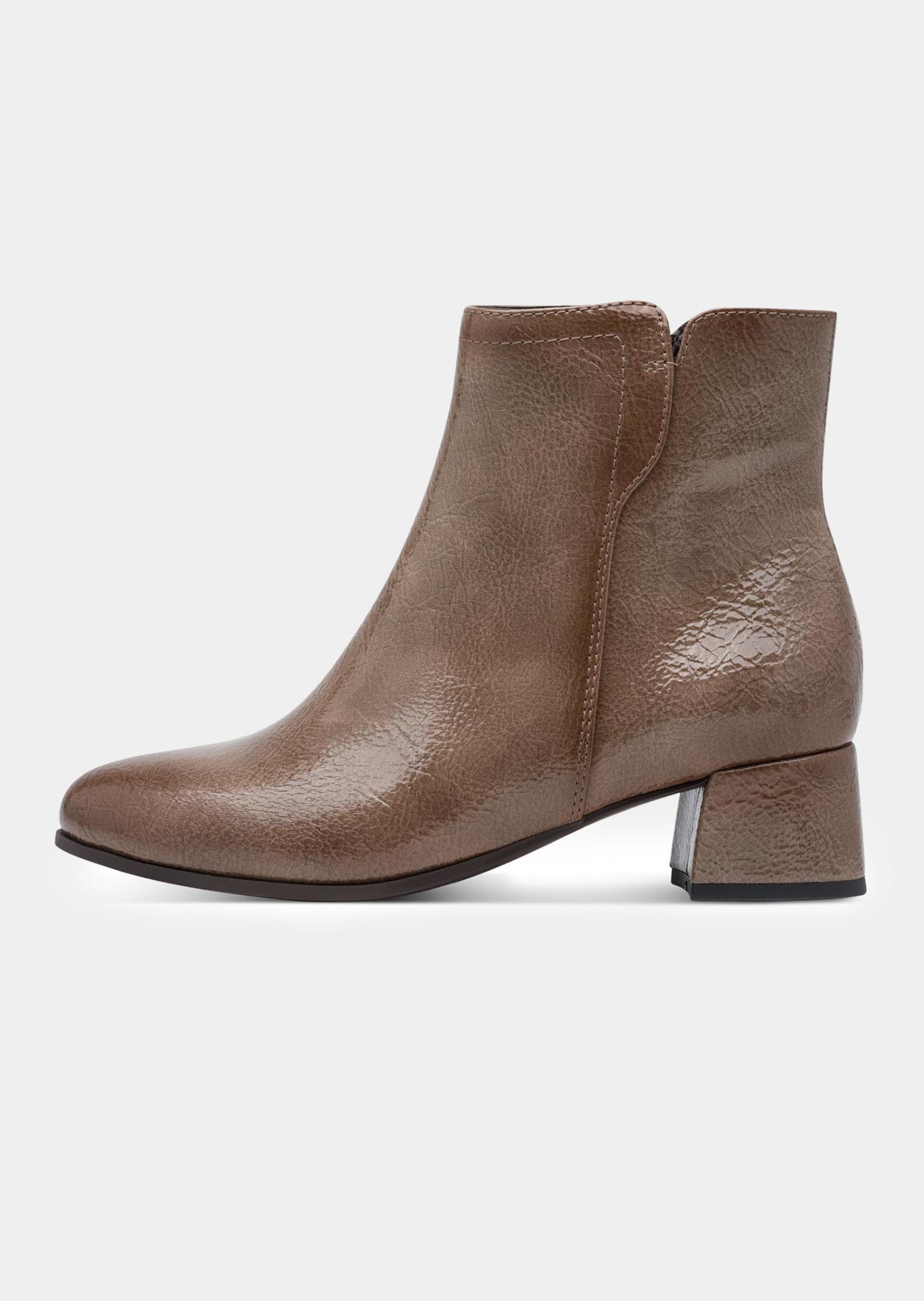 Bottines en cuir verni