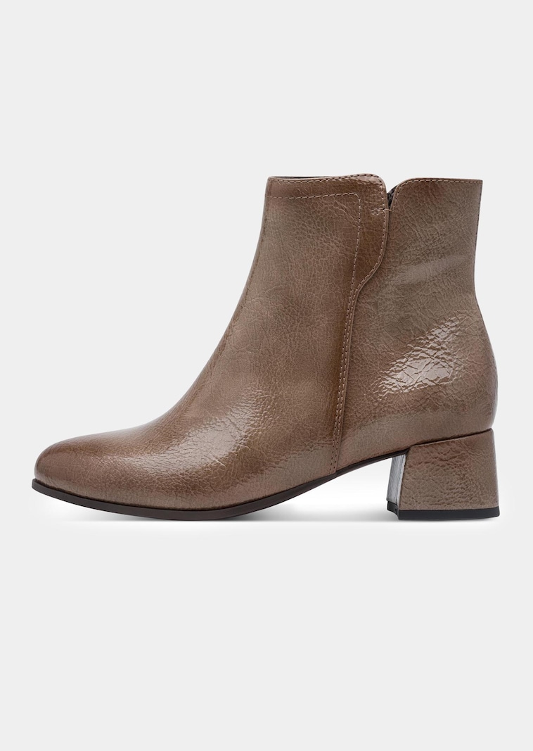 Bottines en cuir verni