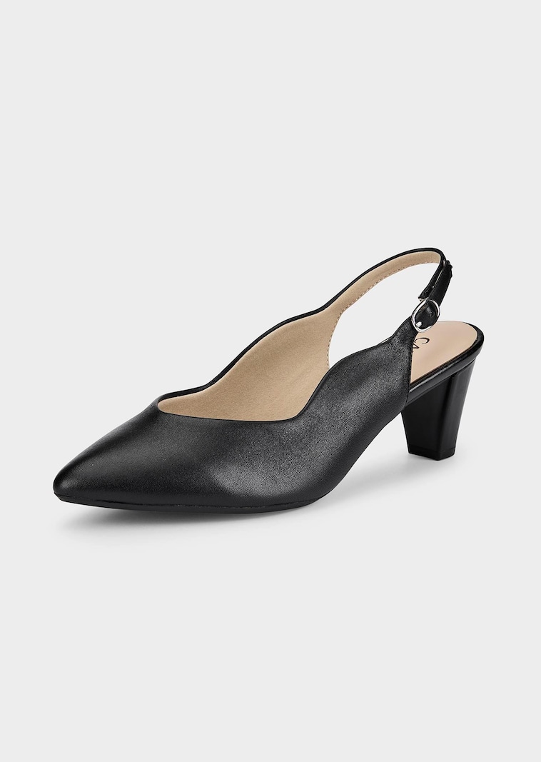 Pumps mit schmalem Fersenriemen