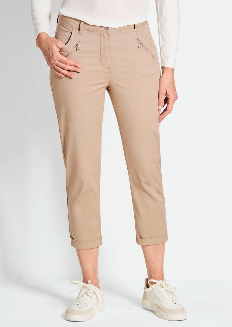 Pantalon chino LOUISA ultra-doux, en longueur cheville