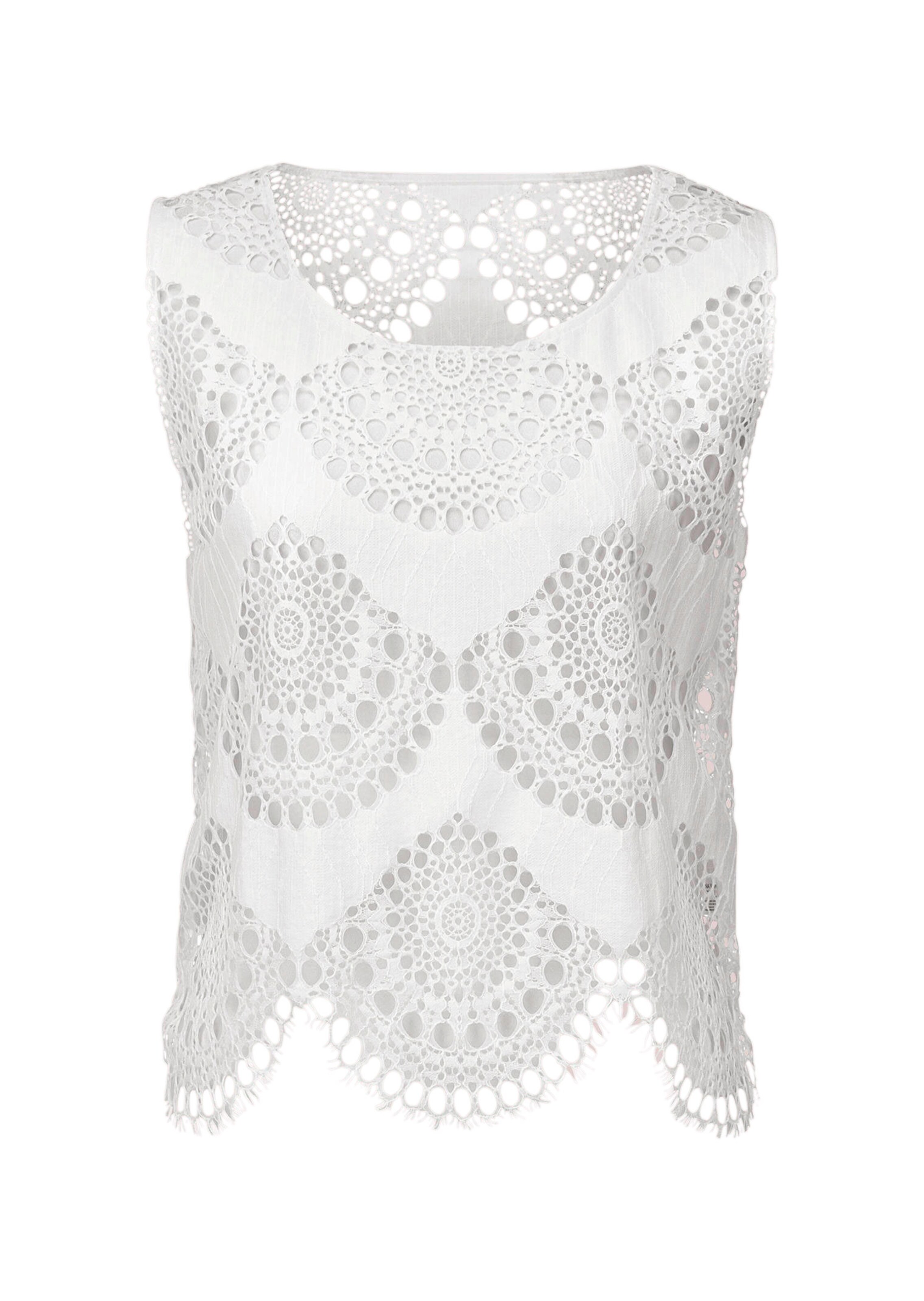 Spitzentop mit Lochstickerei