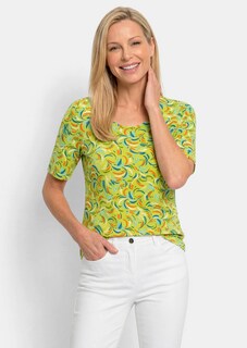 T-shirt en viscose avec un imprimé all-over frais thumbnail 4