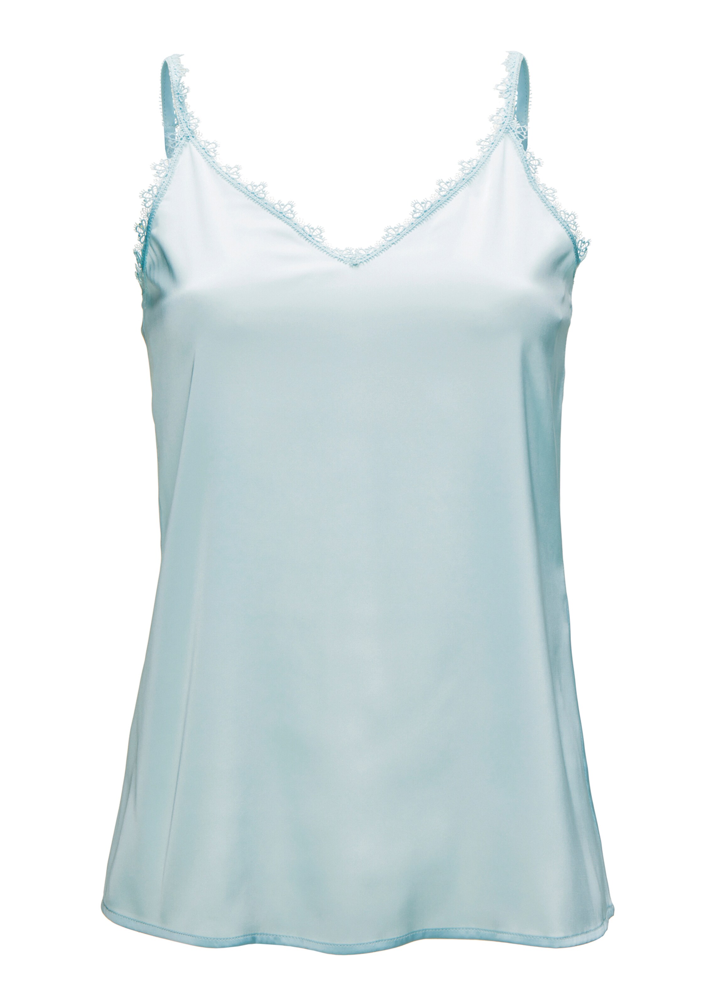 Satintop mit Spitze