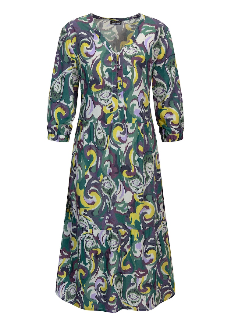 Druckkleid aus weich fließender Viskose
