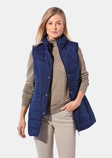 Gilet long avec surpiqûres obliques thumbnail 1