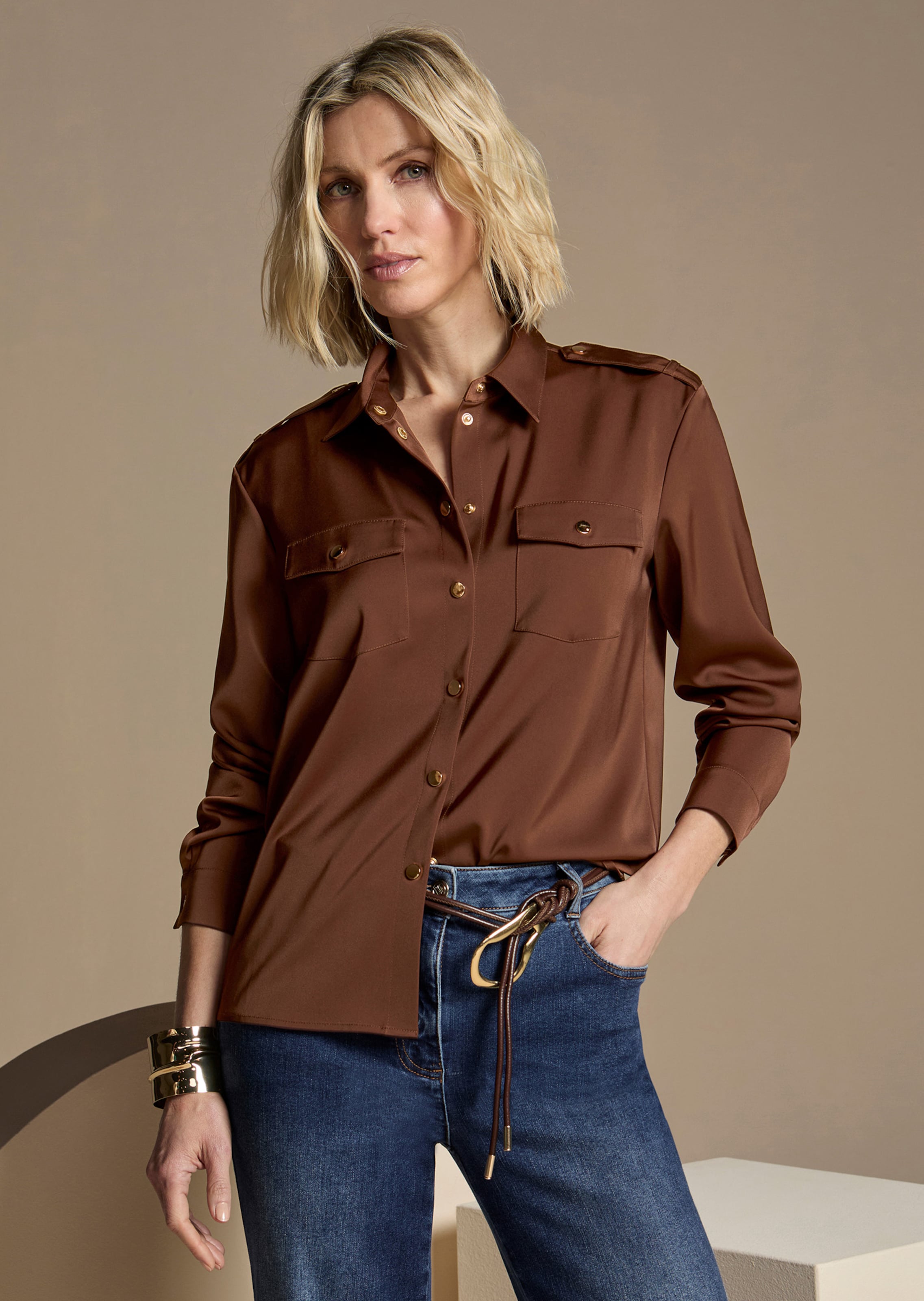 Hemdbluse im Utility-Style
