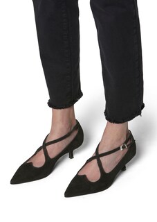 Veloursleder-Pumps mit Pfennig-Absatz thumbnail 5