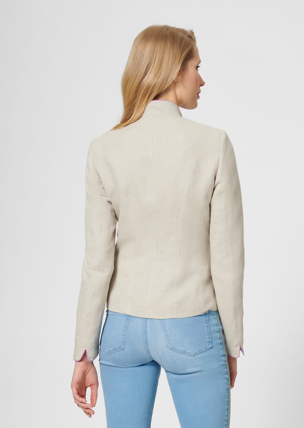 Short blazer with contrast piping 2