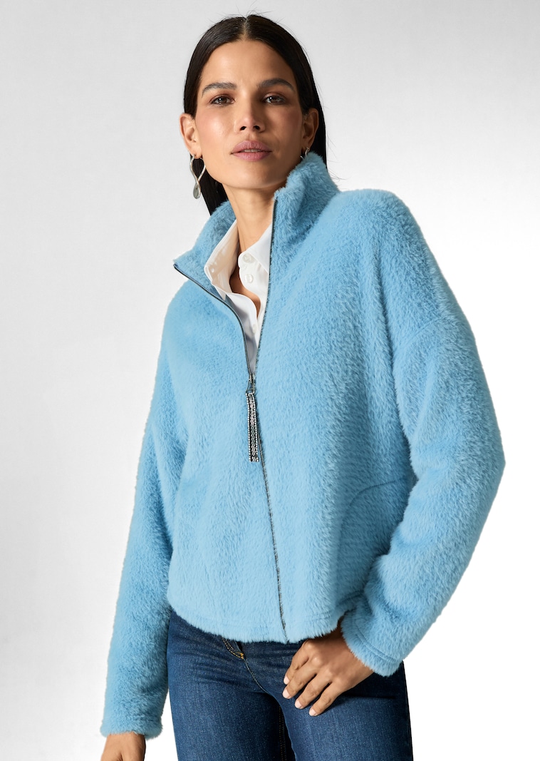 Kurzjacke aus Webpelz