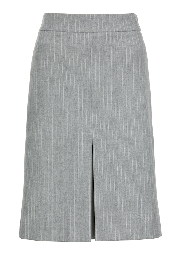 Pinstripe skirt with box pleat