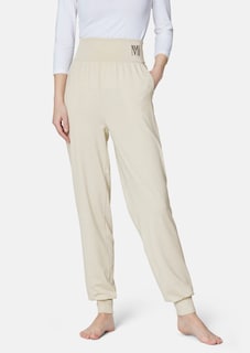 Yoga trousers in soft melange fabric thumbnail 1