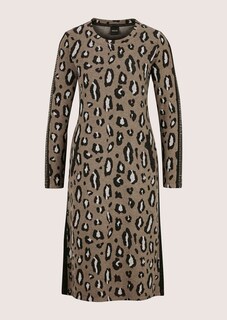 Jacquard-Kleid mit Leopardenmuster und Strass thumbnail 6