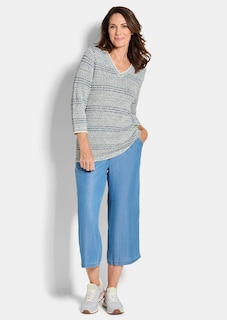 Pullover van structuurtricot met een V-hals thumbnail 2
