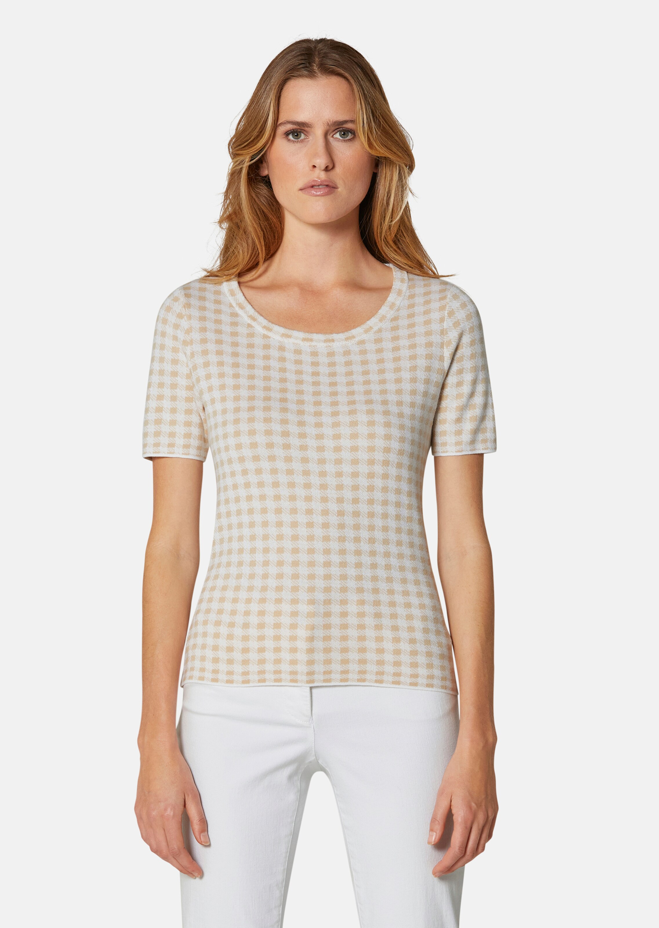 Jacquardpullover mit Vichy-Karo