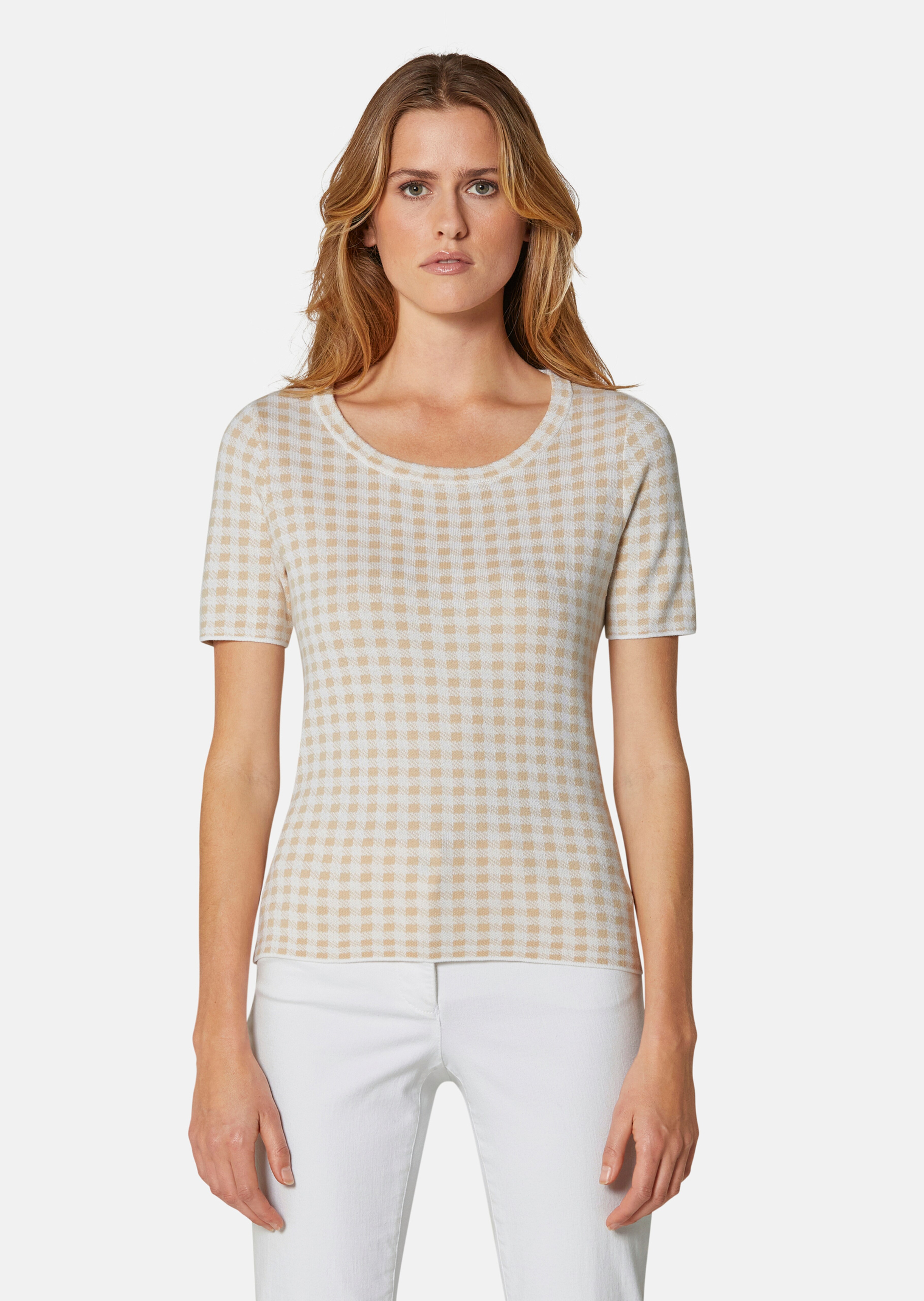 Jacquardpullover mit Vichy-Karo