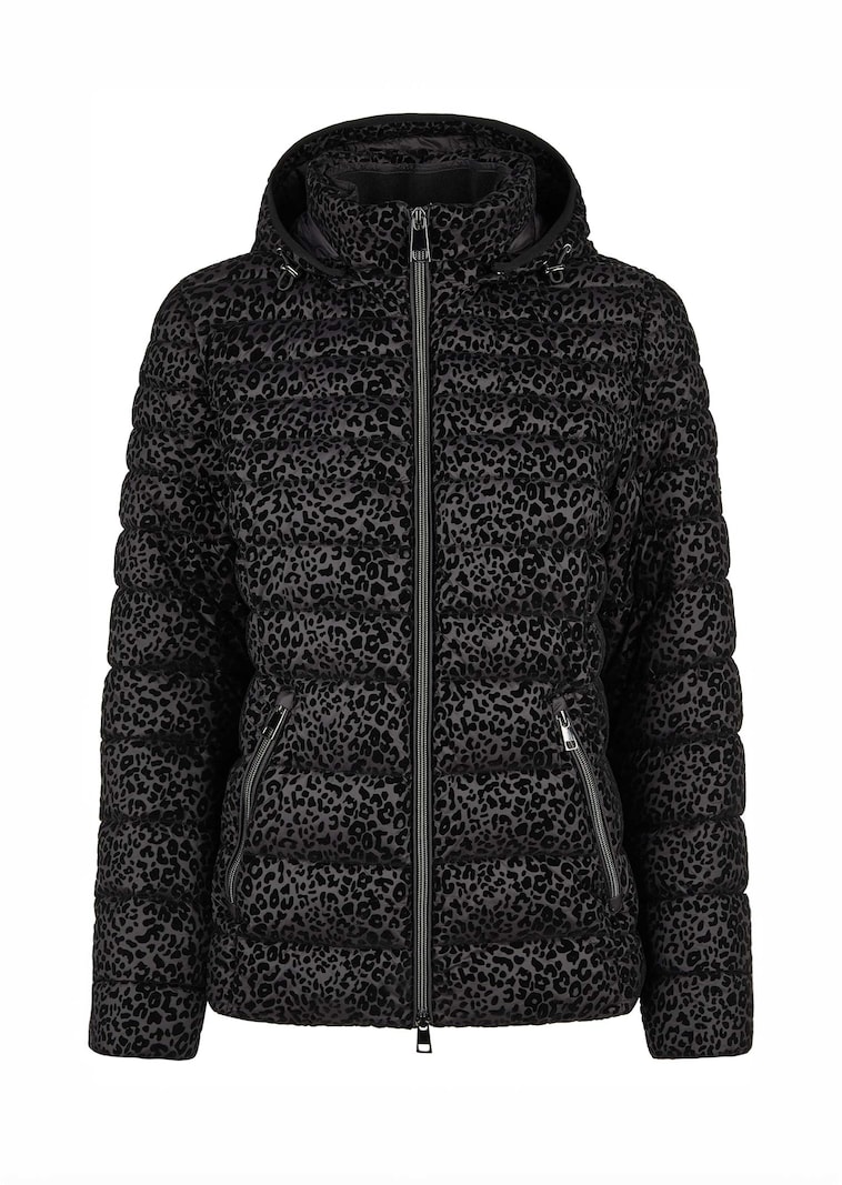 Gewatteerd jack in animal-print
