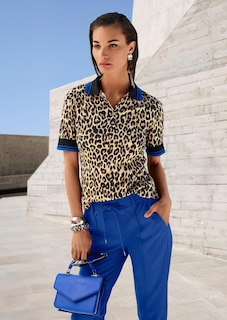 Leopard print polo shirt thumbnail 7