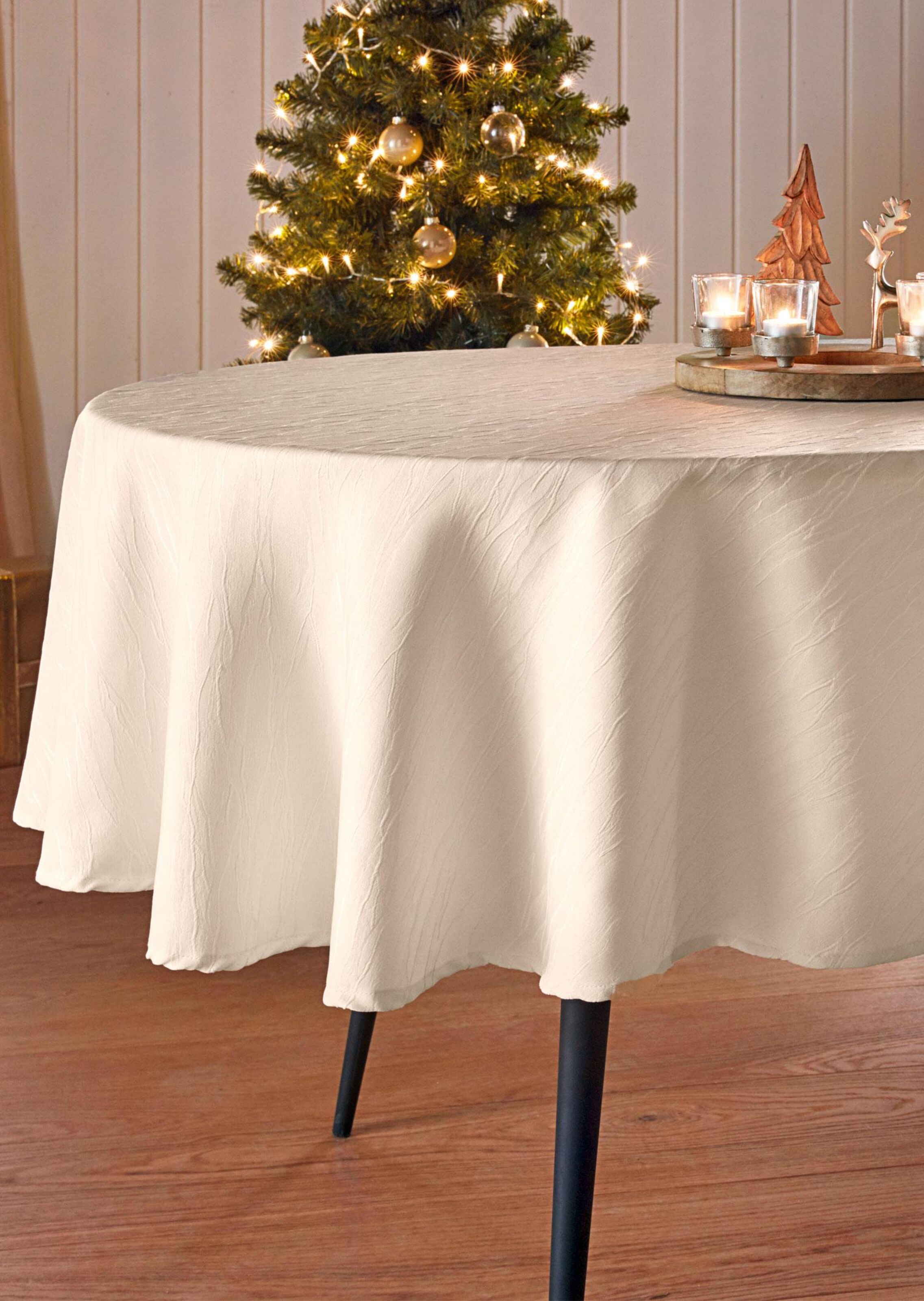 Nappe - taupe - Gr. 160 x 220 cm oval de Goldner Fashion