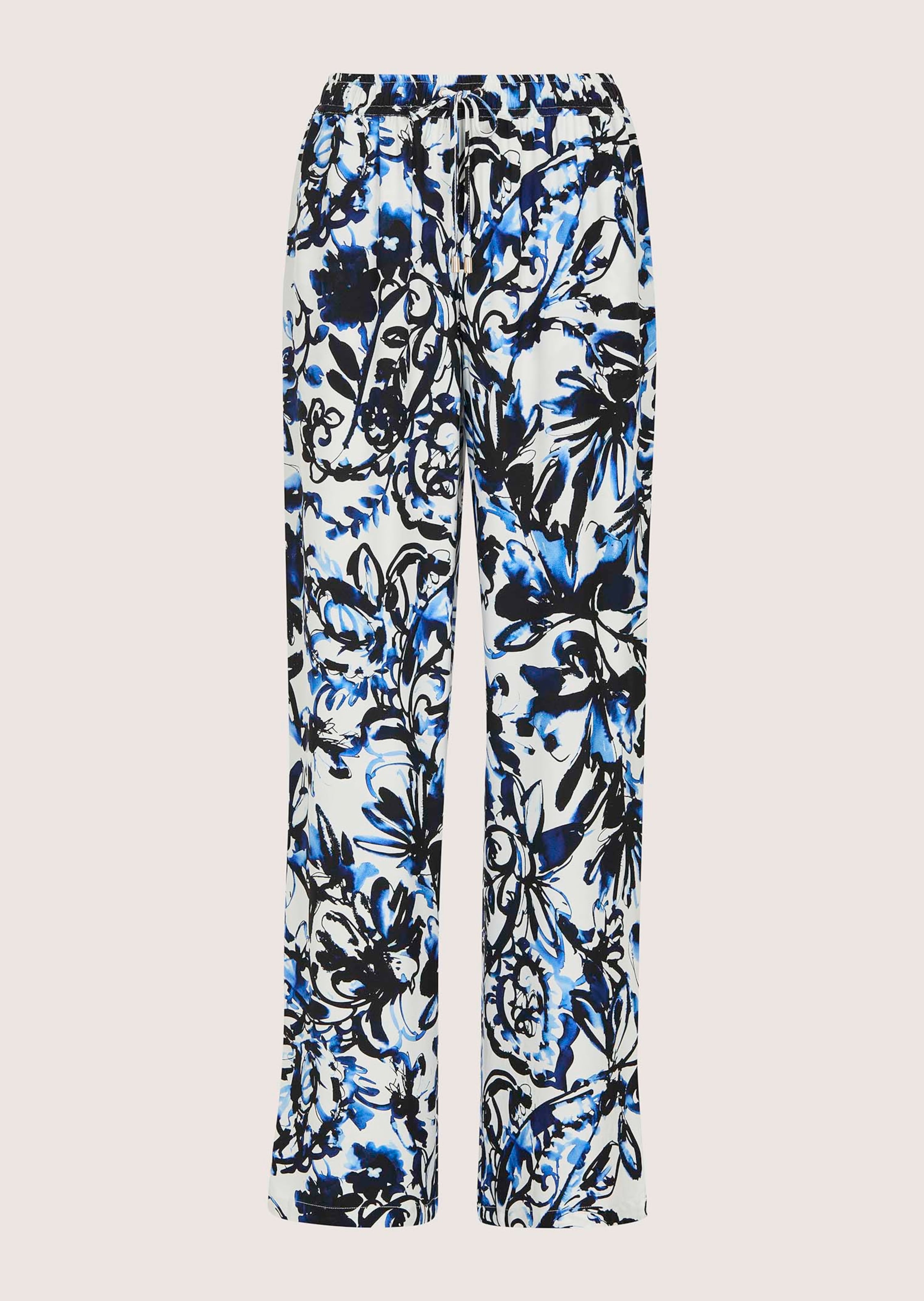 Bedruckte Sommerhose mit weiter Beinform