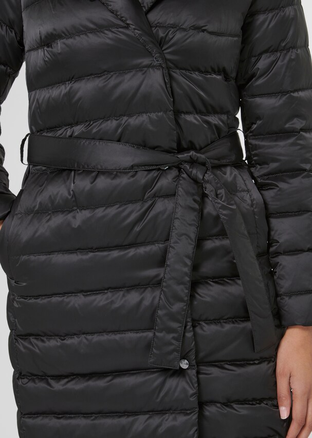 Long quilted coat with warm down/feather filling. 4