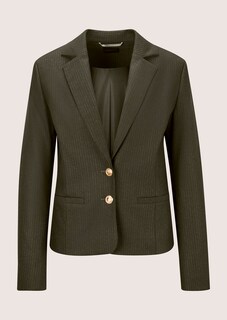 Nadelstreifen-Blazer mit goldfarbenen Wappenknöpfen thumbnail 6