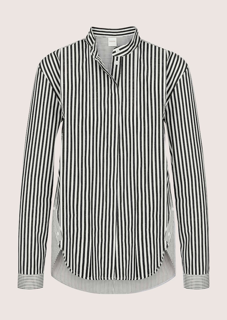 Blouse en coton à rayures variées