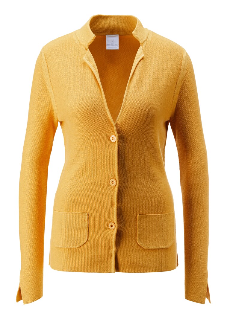 Slim knit blazer with long sleeves