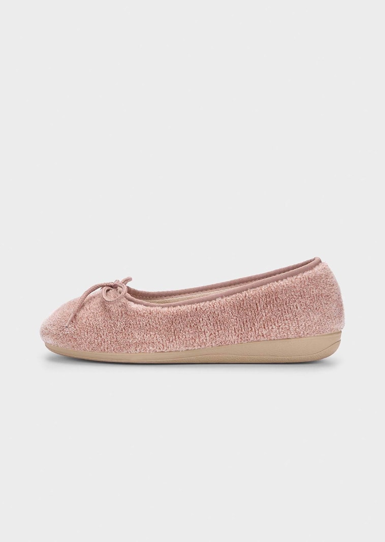 Ballerina-Hausschuhe mit Schleife