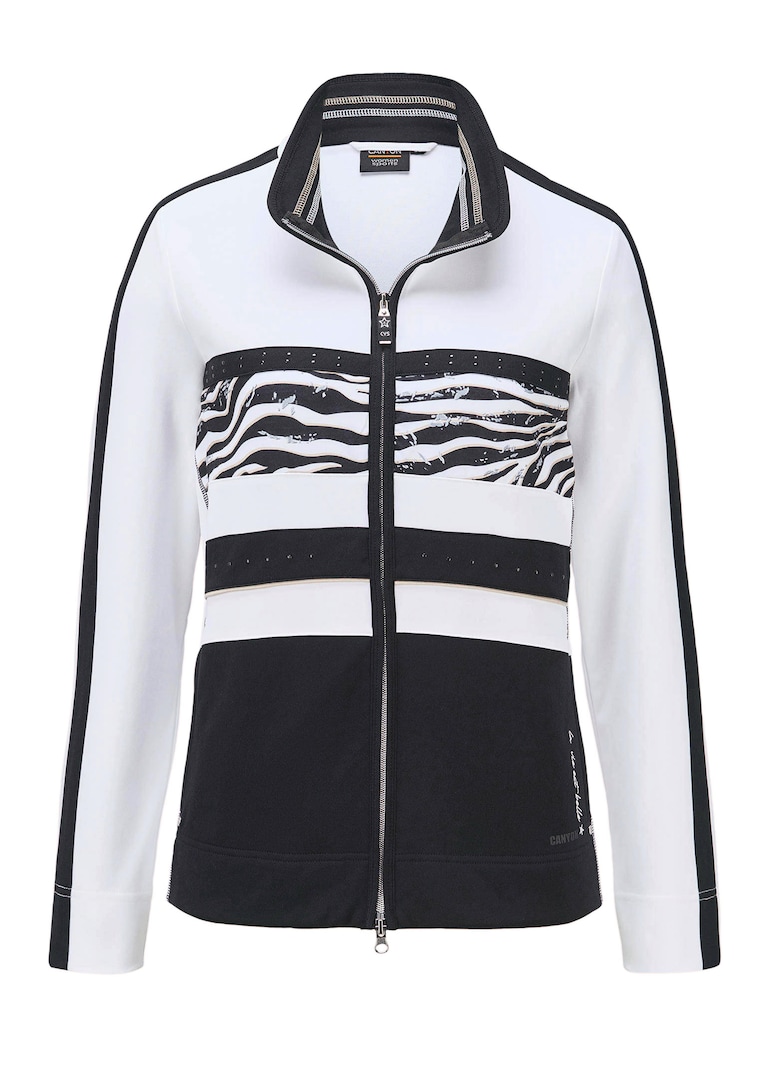 Jersey jas in streeplook