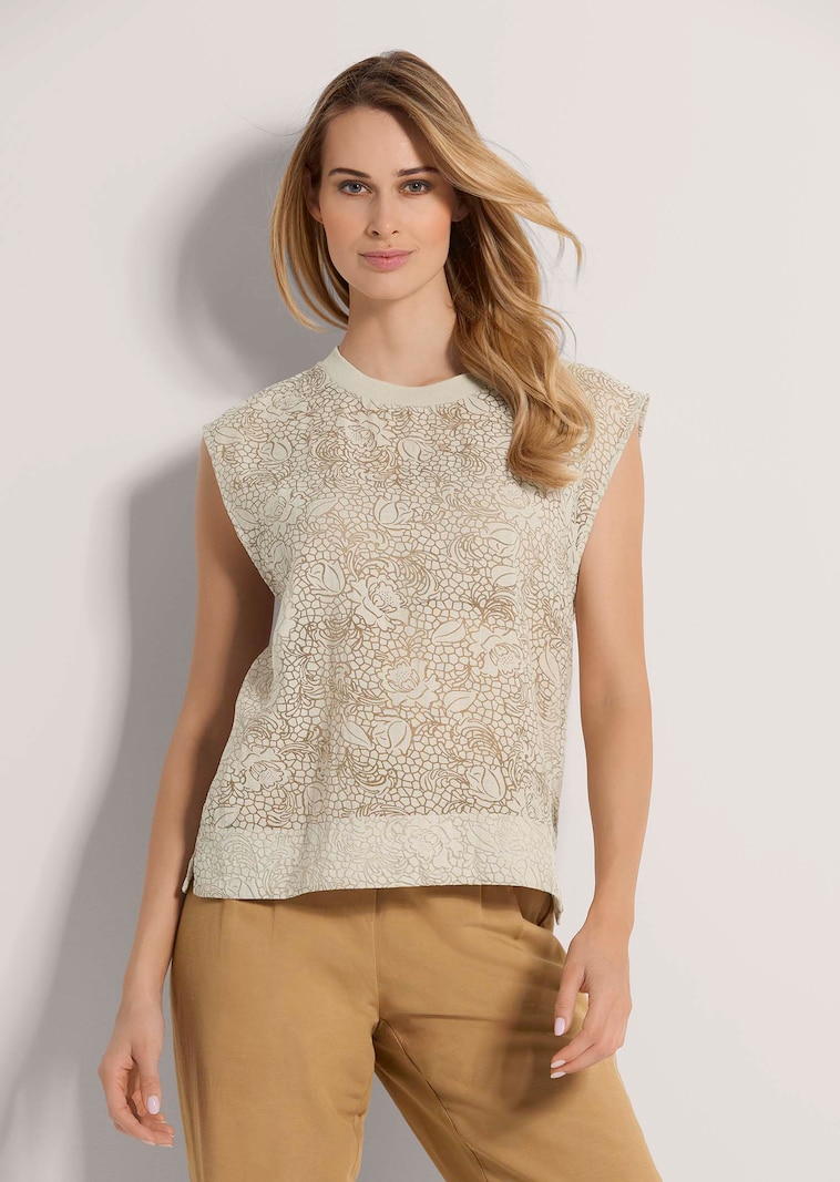 Ärmelloses Ausbrenner-Top