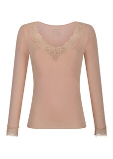 Langarmshirt mit Spitze und Kaschmir thumbnail 4