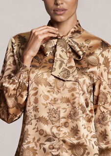 Schluppenbluse mit floralem Print thumbnail 5