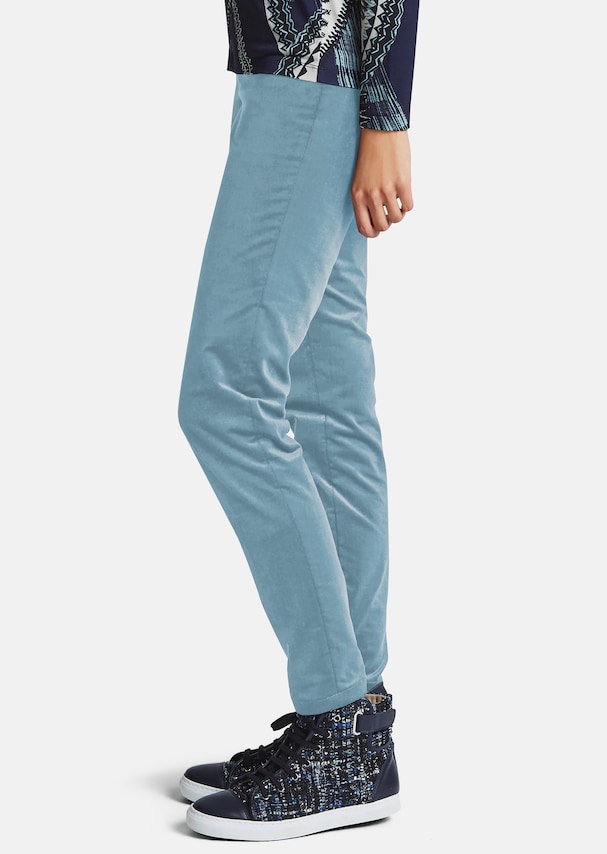 Elasticated fine corduroy trousers in a slim fit 3