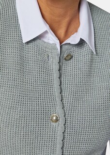 Goed in model blijvend tricot vest met mooie knopen thumbnail 5